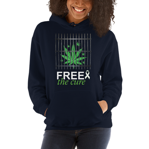 Free The Cure "Bars" Pull Over Hoodie Sweatshirt (Unisex)